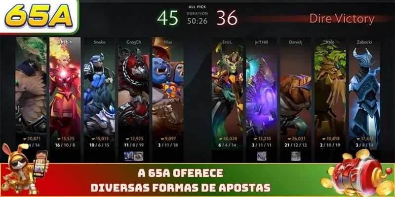 A 65A oferece diversas formas de apostas