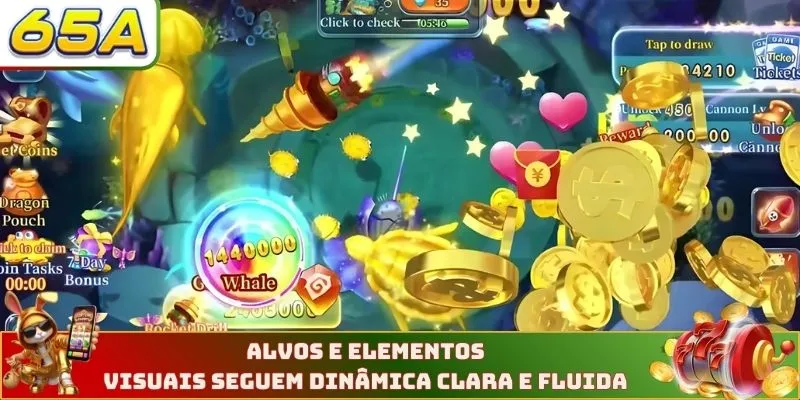 Alvos e elementos visuais seguem dinâmica clara e fluida