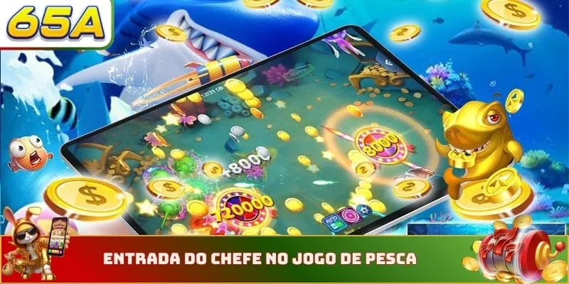 Entrada do chefe no jogo de pesca