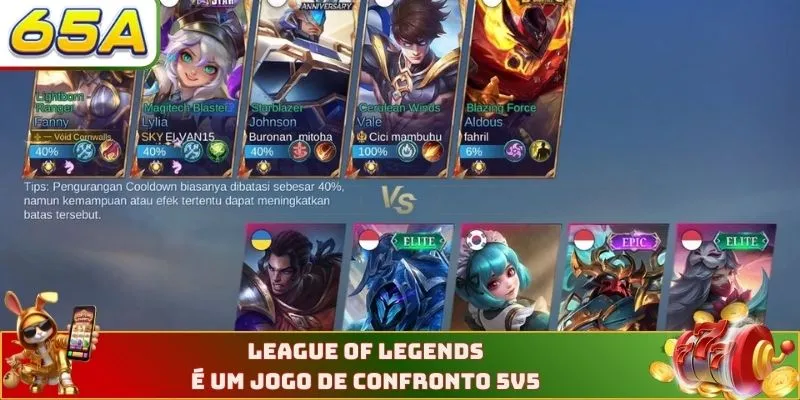 League of Legends é um jogo de confronto 5v5