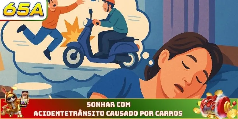 Sonhar com acidente trânsito causado por carros